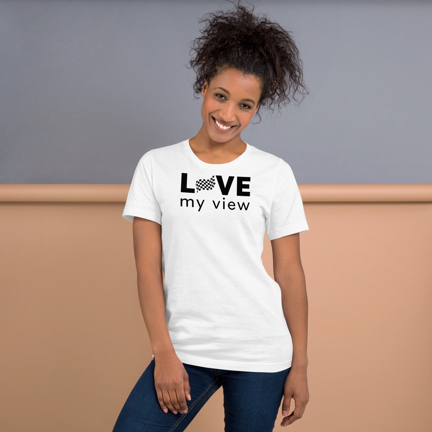 Car racing t-shirt (black lettering)