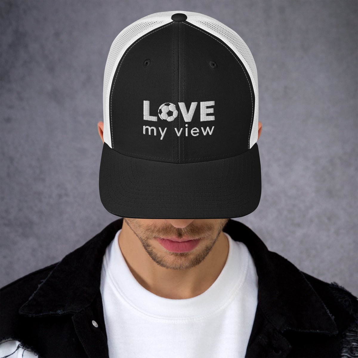 Trucker Hat — Soccer (white embroidery)