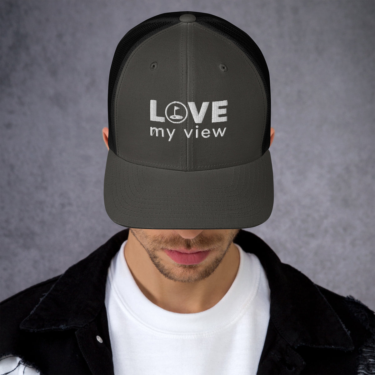 Trucker Hat (with white embroidery)