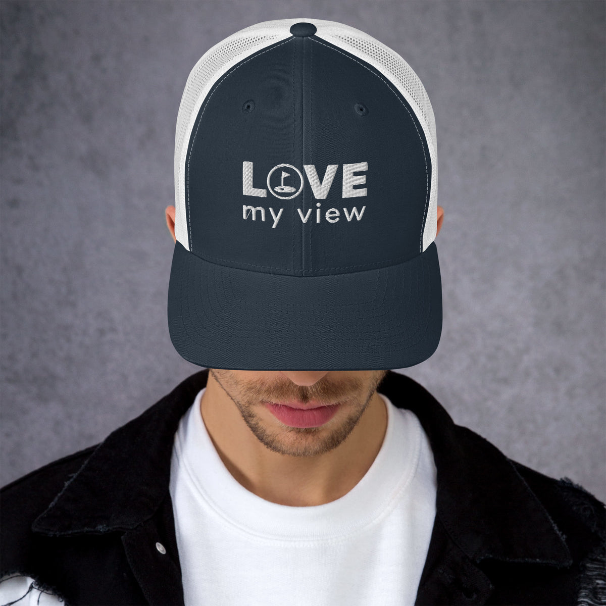 Trucker Hat (with white embroidery)