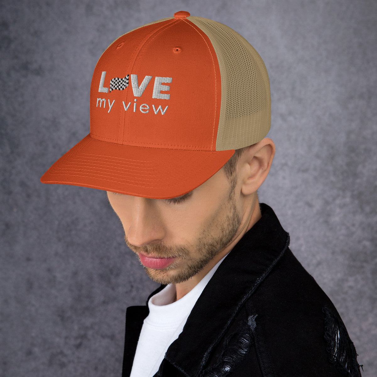 Trucker Hat — Car Racing (white lettering)