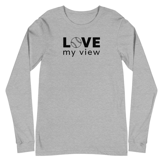 Long Sleeve Baseball Tee (black lettering)