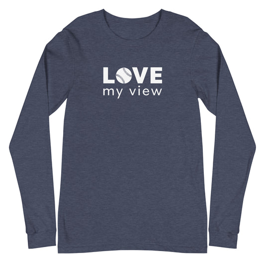 Long Sleeve Baseball Tee (white lettering)