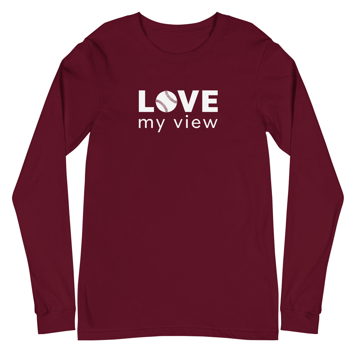 Long Sleeve Baseball Tee (white lettering)