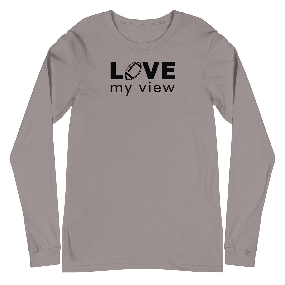 Long Sleeve Football Tee (black lettering)