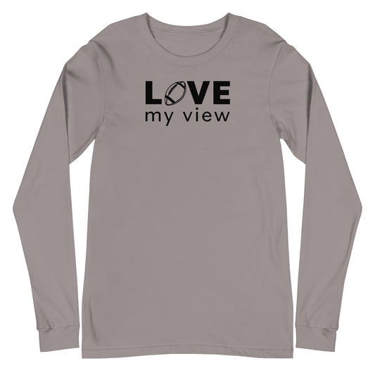 Long Sleeve Football Tee (black lettering)