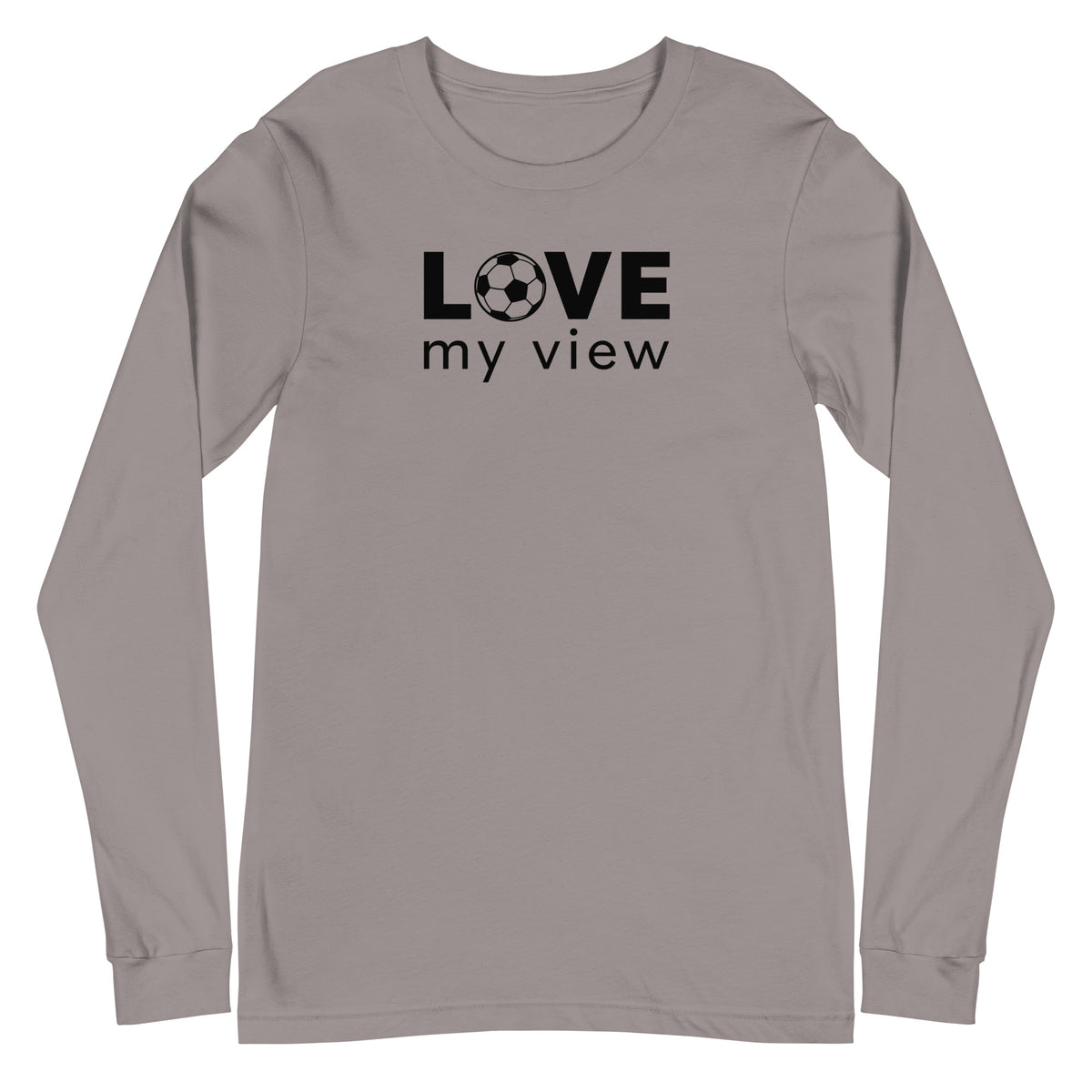Long Sleeve Soccer Tee (black lettering)