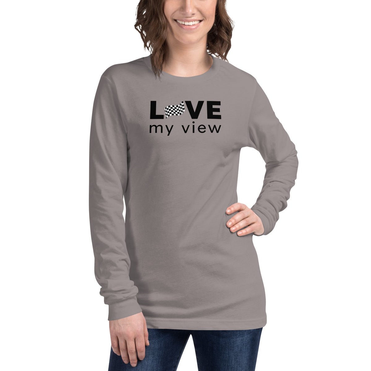 Car Racing Long Sleeve Tee (black lettering)