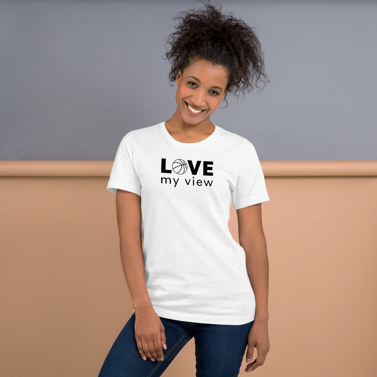 Basketball t-shirt (black lettering)